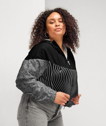 Black Women’s cropped windbreaker