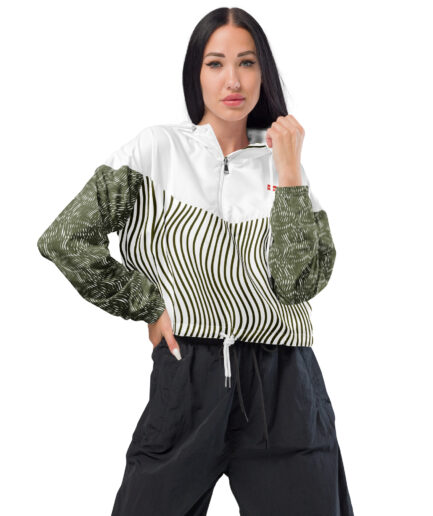 Army Green Women’s cropped windbreaker