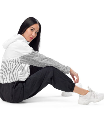 White Women’s cropped windbreaker